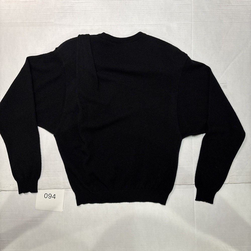 Versace Wool Buckle Sweater Black Size-42 US 6 Gold Hardware Made in Italy - Picture 5 of 15